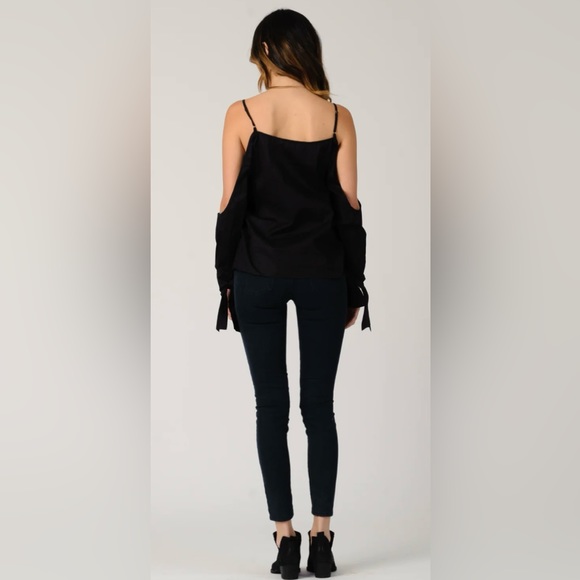 LUCCA Camilla Black Cold Shoulder Top - Picture 3 of 11